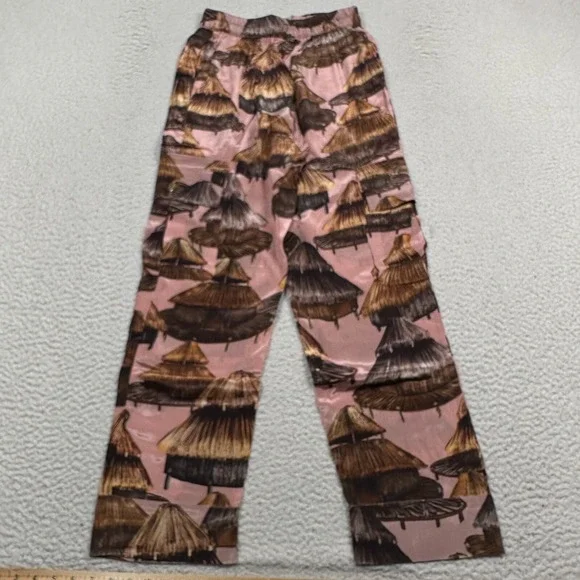 NWT Farm Rio Shuhu Beige Cargo Pants Women's XS Elastic Waist Everyday $175 - Picture 3 of 13